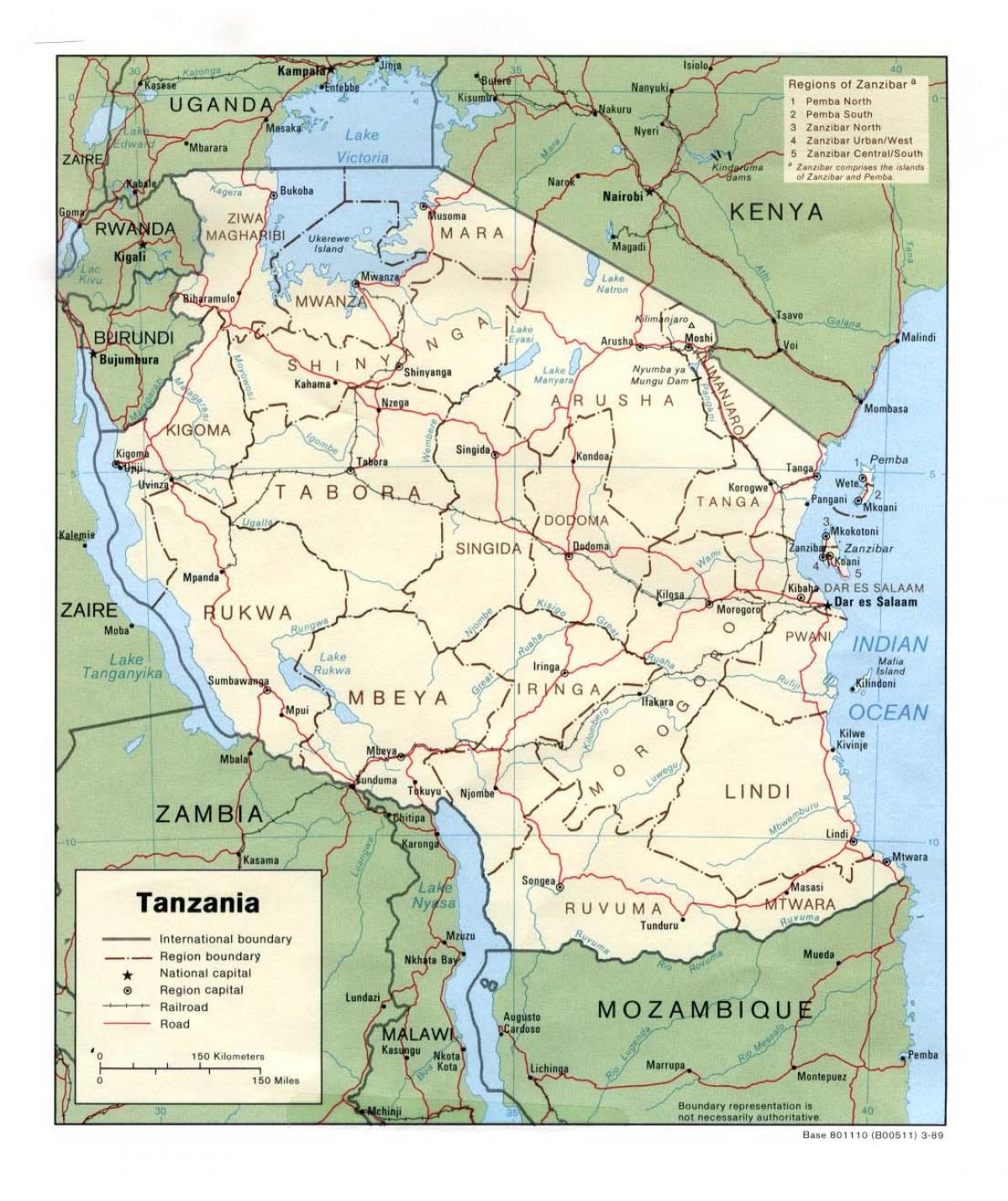 Bản đồ của lịch sử trong tanzania