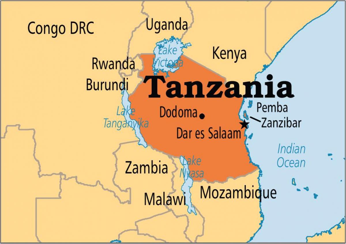 Bản đồ của durban tanzania