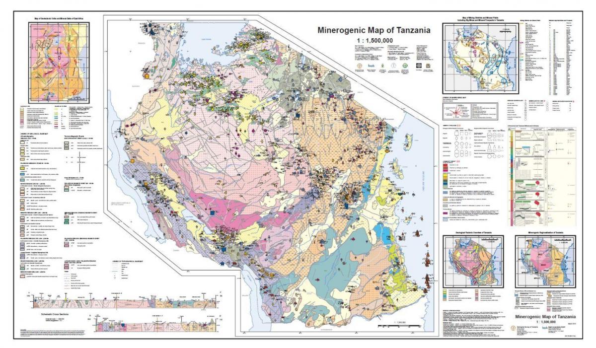 địa chất khoáng và bản đồ của tanzania