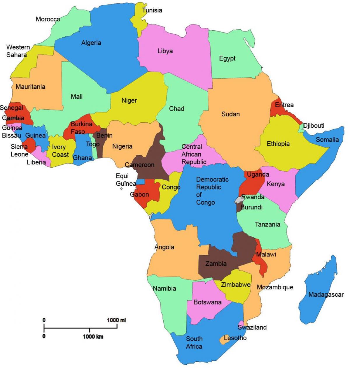 bản đồ của phi đang ở tanzania