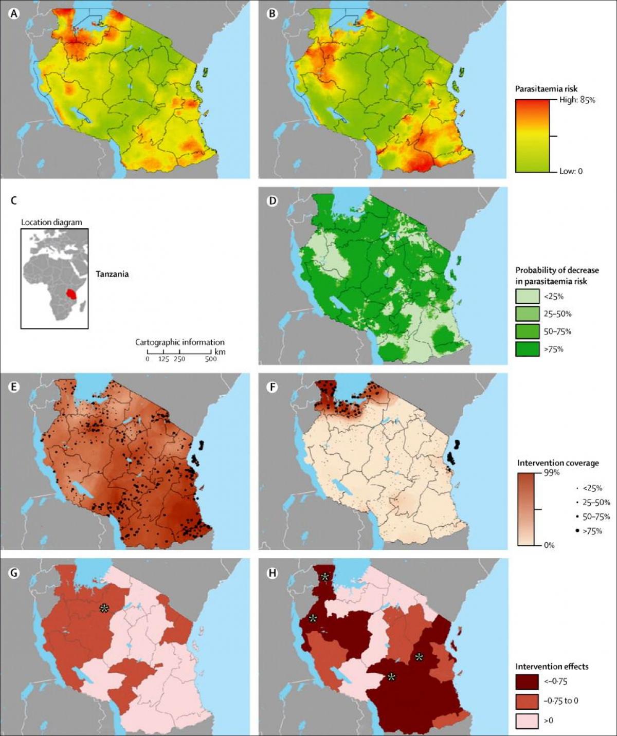 Bản đồ của tanzania sốt rét 
