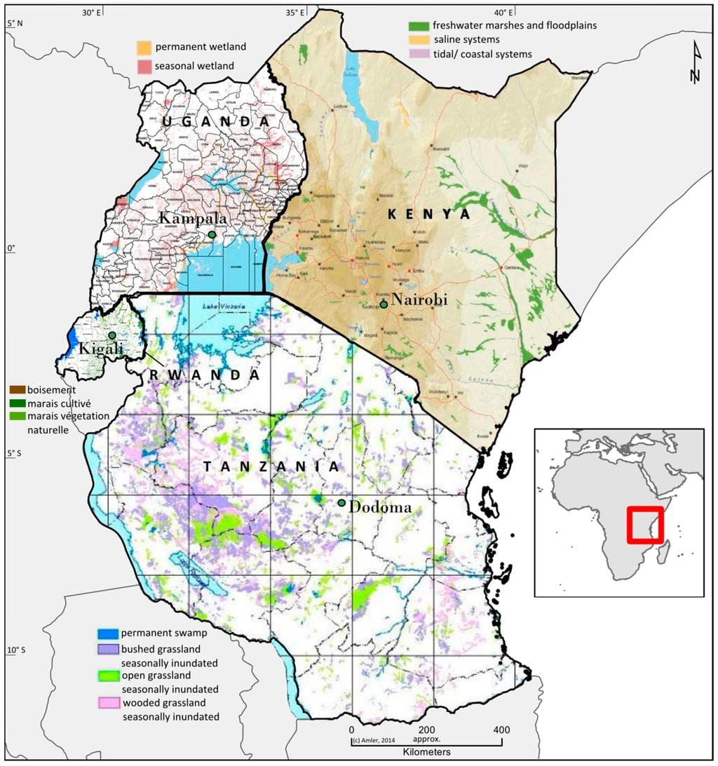 bản đồ của tanzania để cho di tích lịch sử
