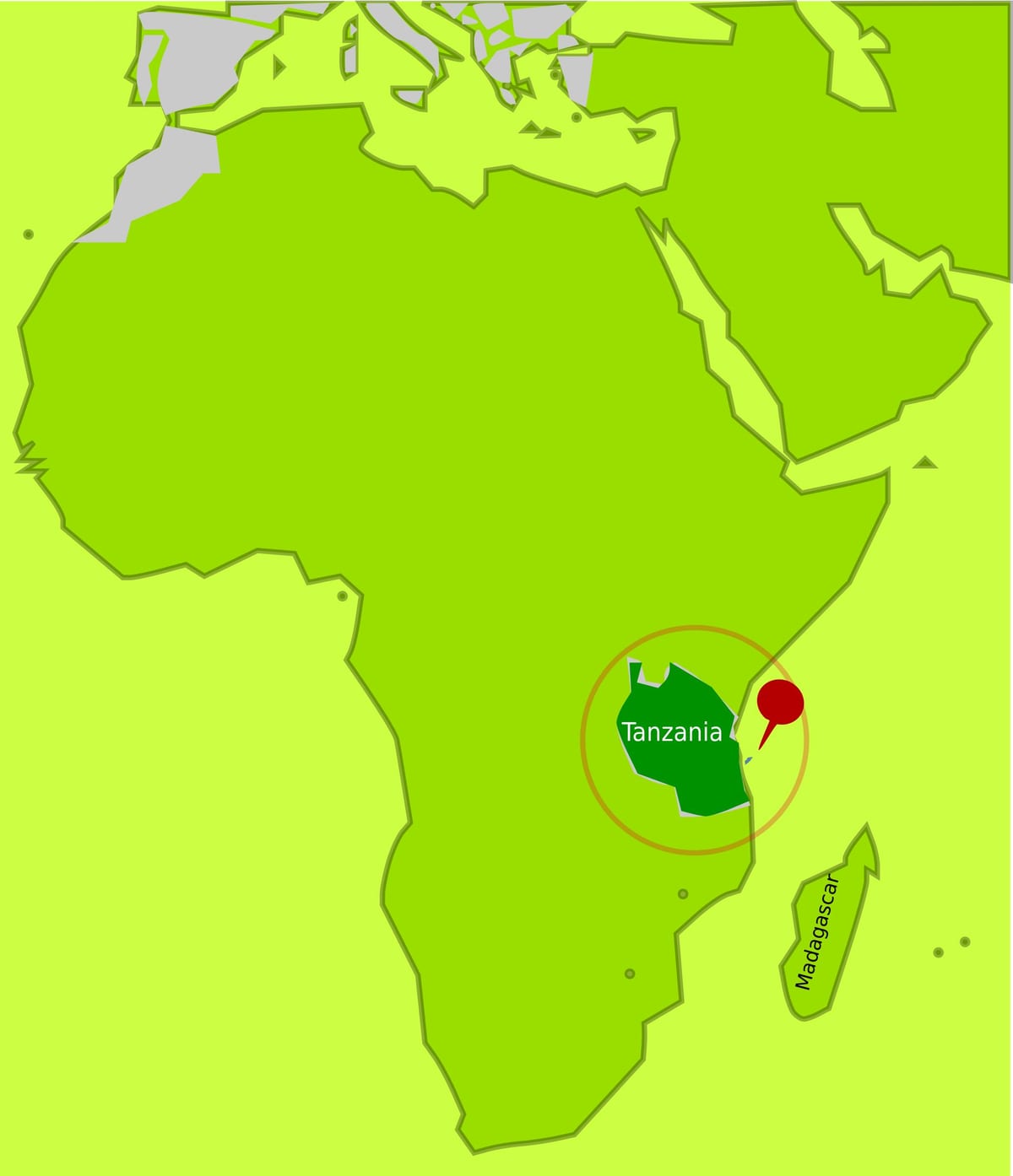 Bản đồ của đảo mafia tanzania