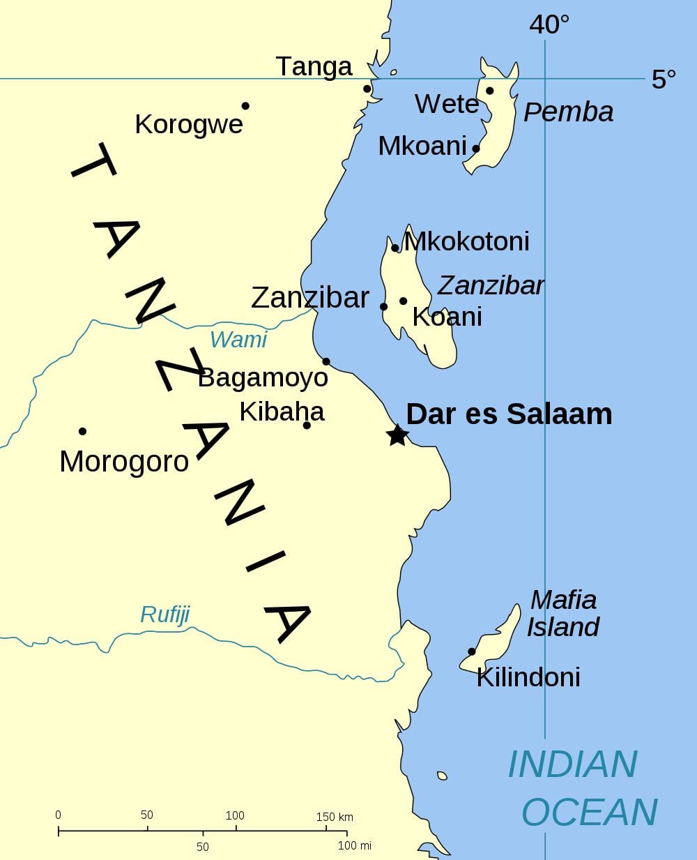 tanzania đảo bản đồ