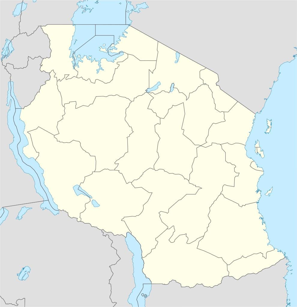 Bản đồ của tanzania véc tơ
