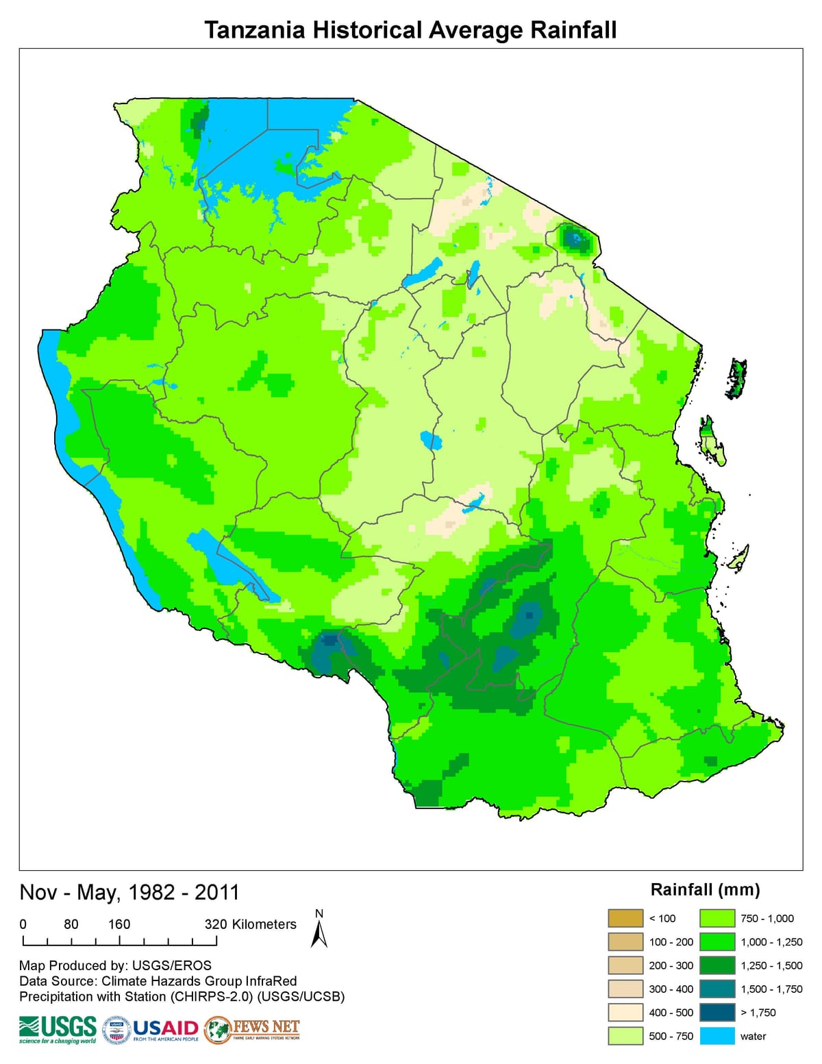 Bản đồ của tanzania khí hậu