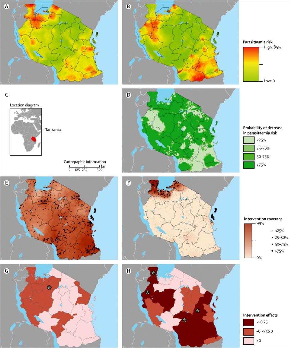 Bản đồ của tanzania sốt rét
