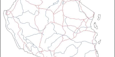 Bản đồ trắng của tanzania