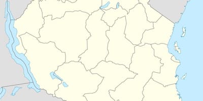Bản đồ của tanzania véc tơ