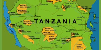 Một bản đồ của tanzania