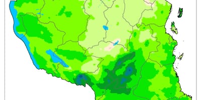 Bản đồ của tanzania khí hậu