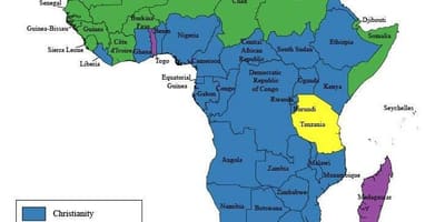 Bản đồ của tanzania tôn giáo