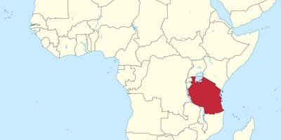 Tanzania trên bản đồ châu phi