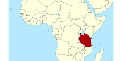Bản đồ của vị trí của tanzania trên thế giới 